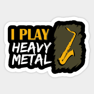 saxophone player heavy metal Sticker